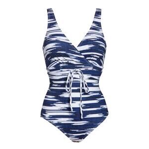Tommy Bahama Canyon Sky Pattern One Piece Swim Bathing Suit Blue Size 4 NWT